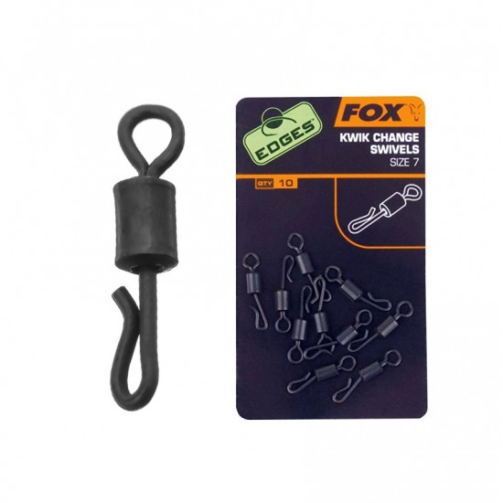 Бърза връзка с вирбел FOX Kwik Change Swivels Size 10 Бърза връзка с вирбел FOX Kwik Change Swivels Size 10