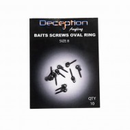 Винт за стръв DECEPTION Bait Screws Oval Ring Size 8 - 10бр