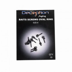 Винт за стръв DECEPTION Bait Screws Oval Ring Size 8 - 10бр Винт за стръв DECEPTION Bait Screws Oval Ring Size 8 - 10бр