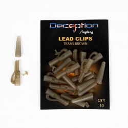 Комплект клипс за олово DECEPTION Lead Clips Trans Brown - 10бр Комплект клипс за олово DECEPTION Lead Clips Trans Brown - 10бр