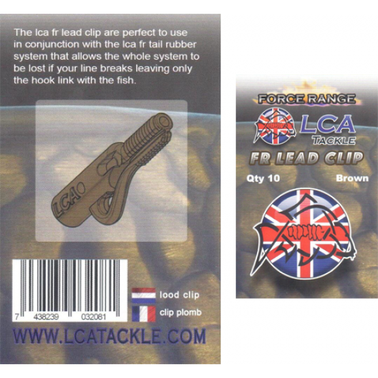 Клипс за олово LCA Force range, 10 броя, кафяви Клипс за олово LCA Force range, 10 броя, кафяви