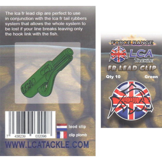 Клипс за олово LCA Force range, 10 броя, зелени Клипс за олово LCA Force range, 10 броя, зелени