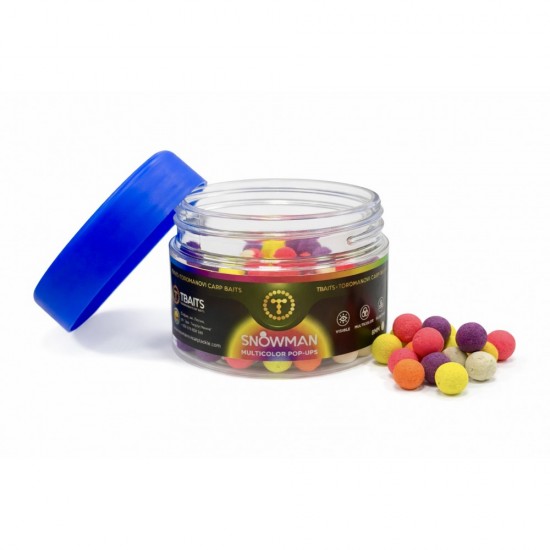 Топчета за стръв T-BAITS SNOWMAN Multicolor Pop Ups 8mm
