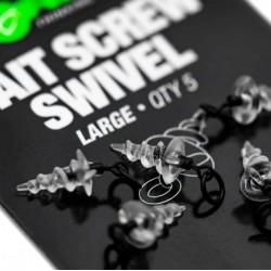 Винт за стръв с вирбел KORDA Micro Ring Swivel Bait Screw Large 5бр.