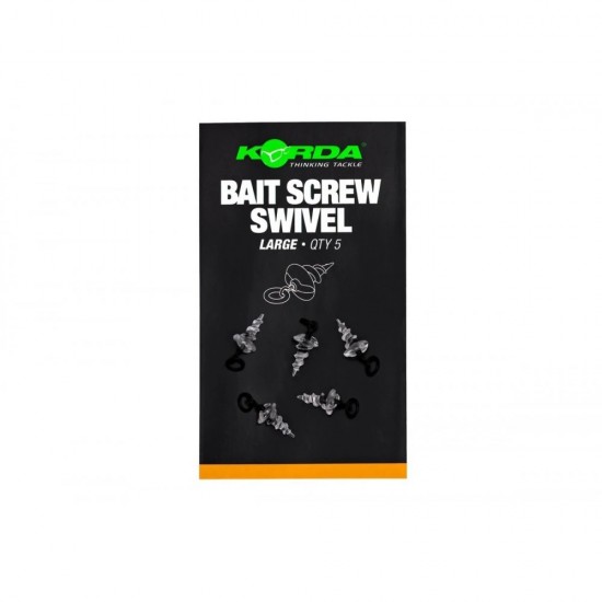 Винт за стръв с вирбел KORDA Micro Ring Swivel Bait Screw Large 5бр. Винт за стръв с вирбел KORDA Micro Ring Swivel Bait Screw Large 5бр.